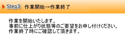 作業開始から終了